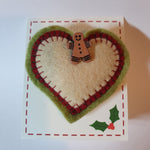 Heart Felt Christmas Brooches - by Lucy Jackson