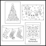 Colour Your Own Cards Christmas Pack - by Lucy Jackson