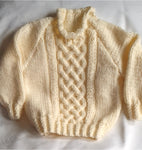 Chunky Kids Sweater Cream by Caroline Bruce