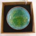 Green and Blue Enamel Circle Brooch - by Jennifer Crockett - JayCee Designs