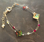 Paua Shell & Swarovski Crystal Bracelets - by Mhairi Sim - Girl Paua
