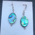 Paua Shell and Silver Bead Earrings - by Mhairi Sim - Girl Paua