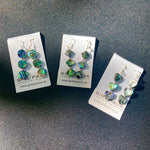 Paua Shell and Silver Bead Earrings - by Mhairi Sim - Girl Paua