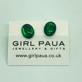 Green Paua Shell  Earrings - by Mhairi Sim - Girl Paua