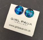Paua Shell Clip On Earrings - by Mhairi Sim - Girl Paua