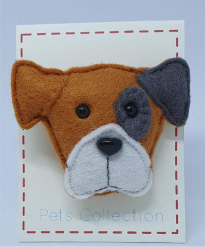 Pet Collection Felt Doggy Brooches - by Lucy Jackson