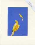 Yellow Bird  Original Acrylic Painting - Unframed By Gillian Kingslake