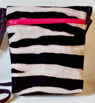 Zebra and Pink Small Shoulder Bag - by Lucy Jackson