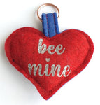 Bee Mine Heart Keyrings - by Lucy Jackson