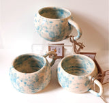 Blue Speckled Collection Tea Cups- by Claire Farmer - Little Bird Ceramics