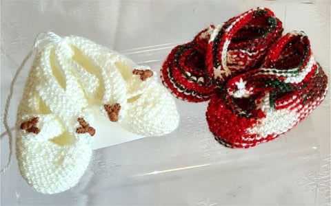 Christmas Crossover Baby Shoes by Caroline Bruce