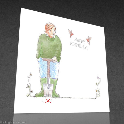Daisy Roots Birthday Card - by Keith Pirie