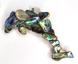 Mosaic Paua Shell Brooches - by Mhairi Sim - Girl Paua