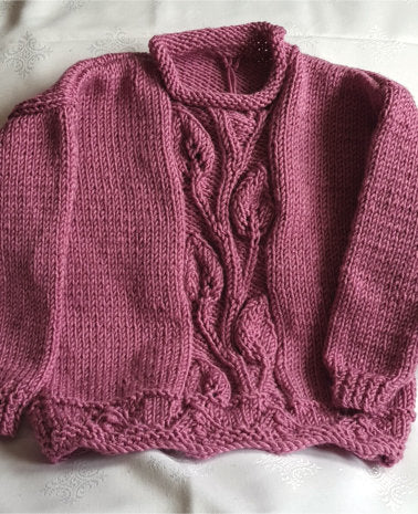 Chunky Kids Sweater Dusky Pink by Caroline Bruce