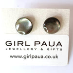 Mother of Pearl Stud Earrings - by Mhairi Sim - Girl Paua