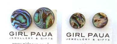 Paua Shell Stud Earrings - by Mhairi Sim - Girl Paua