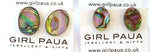 Paua Shell Stud Earrings - by Mhairi Sim - Girl Paua