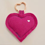Layered Felt Heart Keyrings With Vinyl Details- by Lucy Jackson