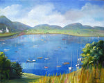 "Tranquill Summer, Tayvallich" unframed oil on canvas- by Gillian Kingslake