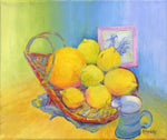 'Sicilian Lemons' unframed original Acrylic painting by Gillian Kingslake