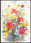 Wild Poppies - Unframed Original Watercolour By Gillian Kingslake