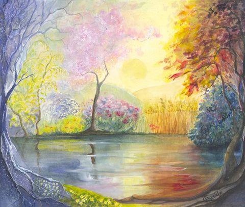"The Changing Seasons" Unframed Original Watercolour By Gillian Kingslake