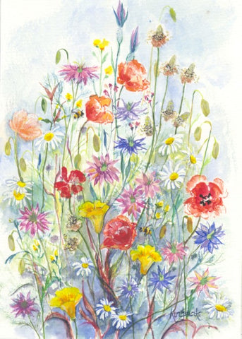 Rewilding the Garden - Unframed Original Watercolour By Gillian Kingslake
