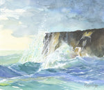 "Surging Seas" - unframed original watercolour- by Gillian Kingslake
