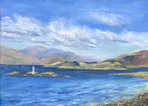 "Blustery Day, Port Appin" unframed oil on canvas- by Gillian Kingslake