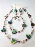 Paua Shell, Freshwater Pearl & Swarovski Crystal Bracelets - by Mhairi Sim - Girl Paua