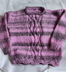 Chunky Kids Sweater Pink and Grey by Caroline Bruce