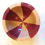 Purple Heart and Maple Small Segmented Bowl by Neil Paterson