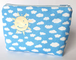 Clouds with Gold Sunshine Purse or Make-up bag- by Lucy Jackson